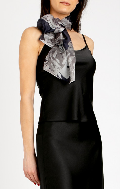 Elegant satin camisole with thin straps in Black [1]