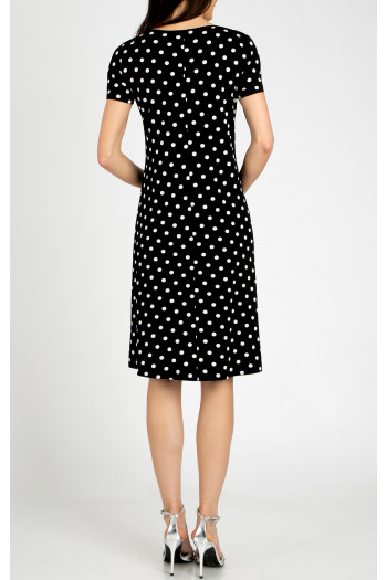 Rochie din jerseu greu de lux cu imprimeu Polka dots [1]