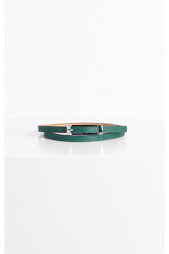 Slim Genuine Leather Belt – Alpine Green