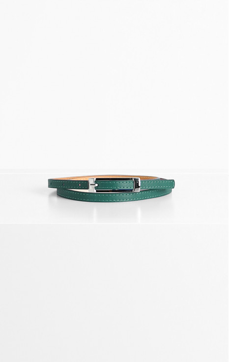 Slim Genuine Leather Belt &ndash; Alpine Green