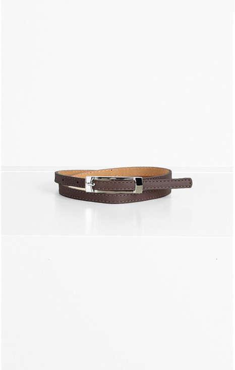 Slim Genuine Leather Belt &ndash; Brown Chocolate