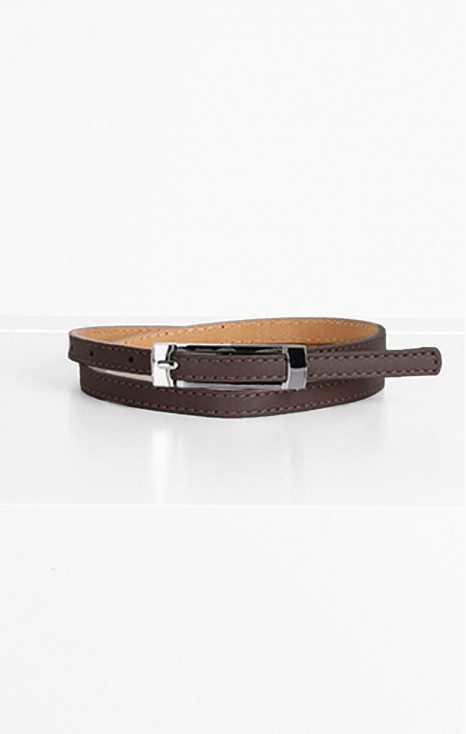 Slim Genuine Leather Belt – Brown Chocolate [1]