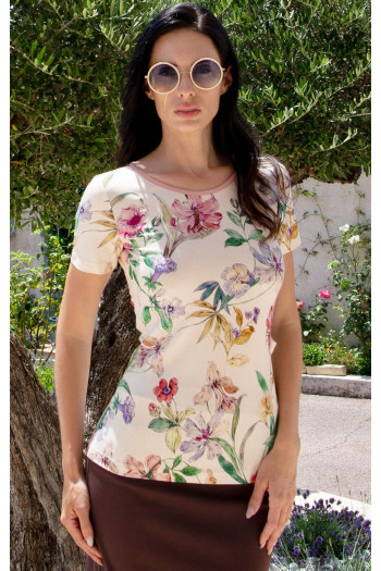 Bluză din tricot moale cu imprimeu „Spring Symphony”