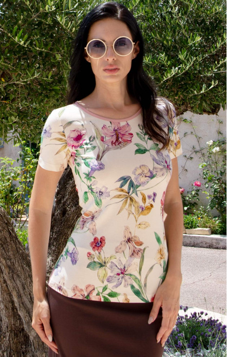Bluză din tricot moale cu imprimeu &bdquo;Spring Symphony&rdquo;