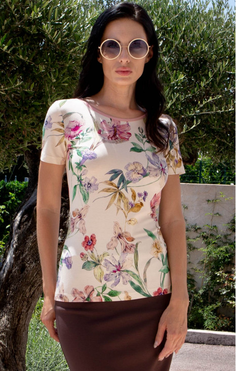 Bluză din tricot moale cu imprimeu &bdquo;Spring Symphony&rdquo;