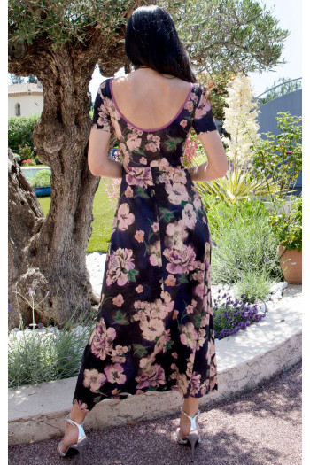 Rochie midi romantică „Vintage Blossom”, realizată din tricot moale [1]