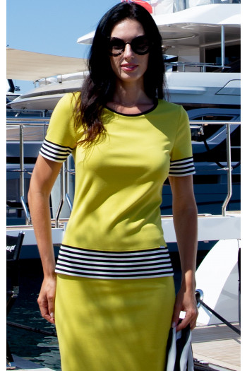 Bluză din tricot dens Lime & Stripes