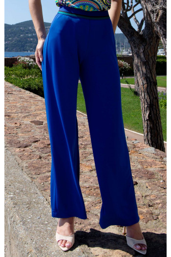 Wide-Leg Trousers – Magnetic Blue