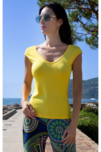 Fitted Jersey Top – Sunny Yellow