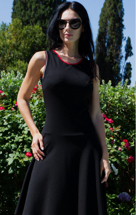 Elegant Black Knit Dress &ndash; Black Crimson Elegance