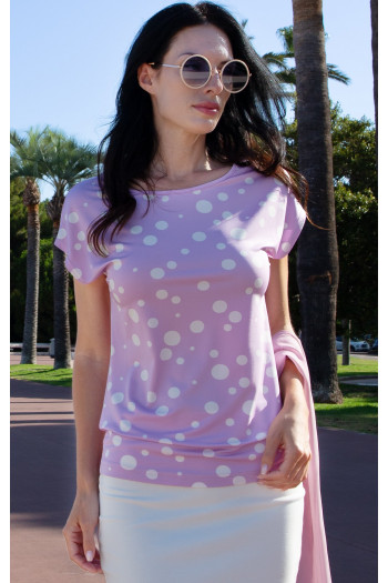 Lavender Polka Dots Jersey Top [1]