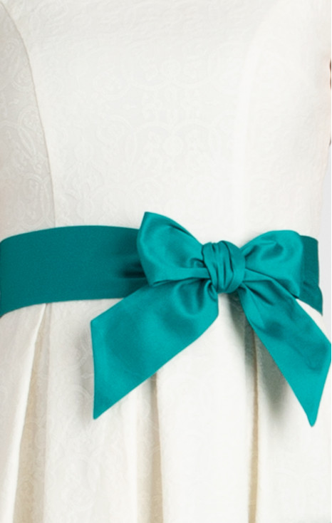 Cotton Tie Belt – Teal Blue