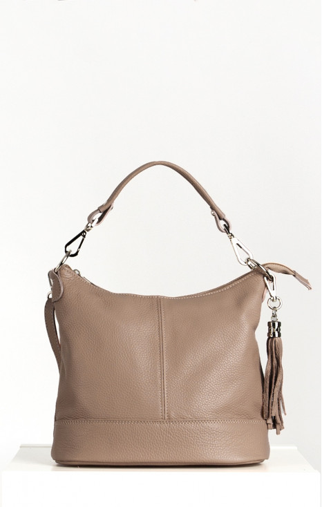 Daphne Leather Bag &ndash; Dark Beige
