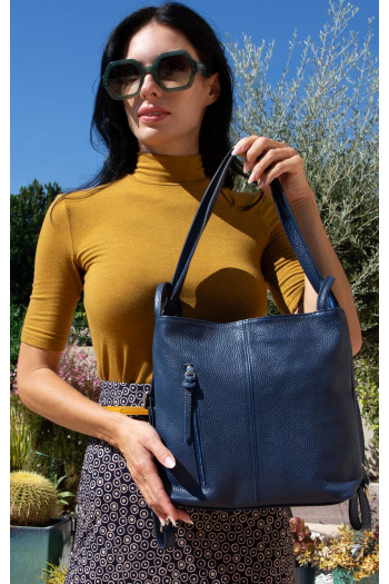 Geantă-rucsac din piele pentru femei Cobalt Convertible