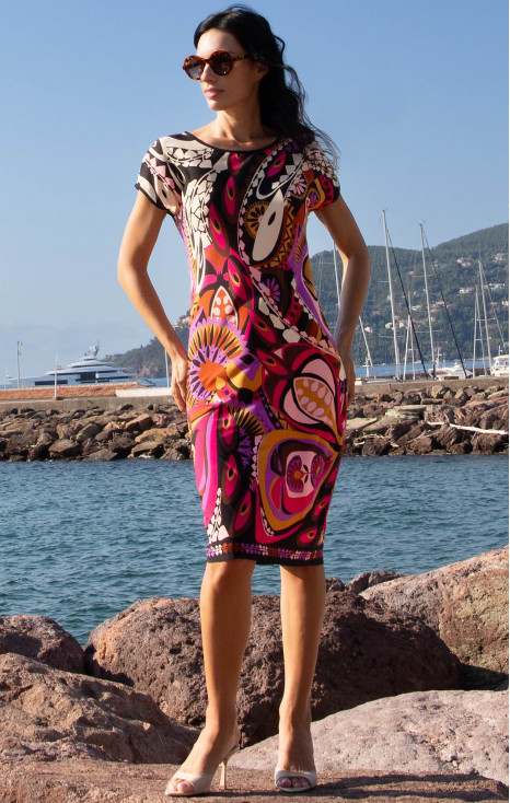 Relaxed Jersey Dress &ndash; Earth Paisley