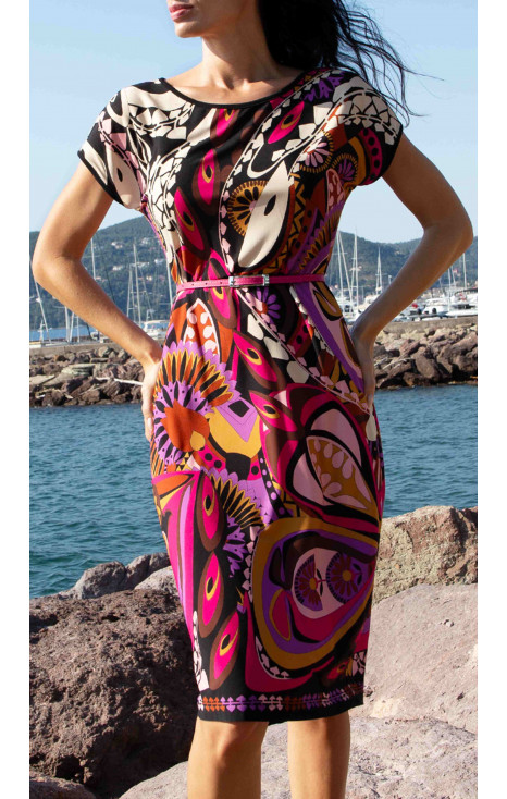 Relaxed Jersey Dress – Earth Paisley [1]