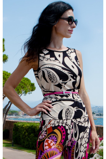 Sleeveless Jersey Top – Pink Berry Paisley