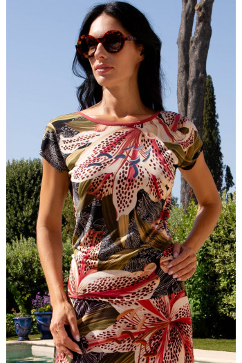 Stretch Jersey Blouse – Ruby Exotic Lily