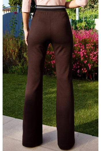 Pantaloni din tricot dens și structurat Coffee Bean [1]