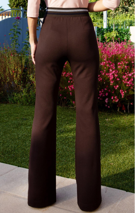 Pantaloni din tricot dens și structurat Coffee Bean [1]