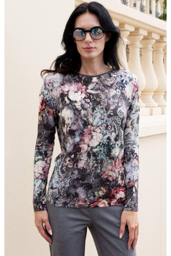 Bluză din tricot moale cu imprimeu Lace Garden [1]